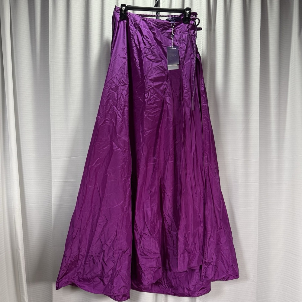 RALPH LAUREN Paityn Silk Taffeta Maxi Skirt Bright Berry Purple Label RUNWAY 6 - Picture 3 of 10